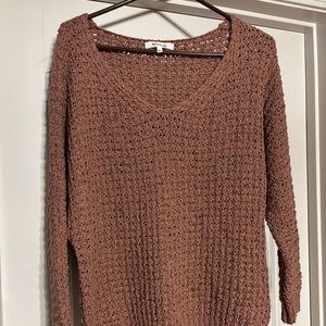 Miracle Women's V-Neck Sweater in dusty rose